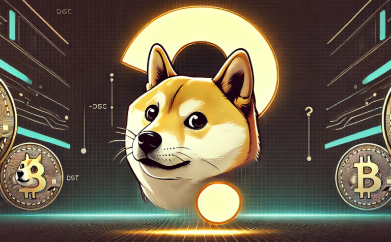 DALL·E-2024-11-20-08.44.02-A-modern-digital-art-style-depiction-of-the-official-Dogecoin-mascot-a-Shiba-Inu-looking-inquisitive-with-a-large-vivid-question-mark-above-its-he