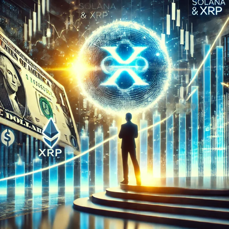 DALL·E 2025-01-14 18.51.35 - A professional and visually striking digital illustration depicting the concept of Solana and XRP ETFs attracting institutional investment. The image