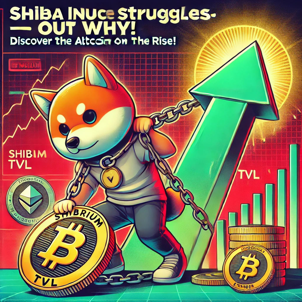 DALL·E 2025-01-16 14.40.51 - A digital illustration suitable for a Twitter post promoting an article about Shiba Inu (SHIB) and cryptocurrency trends. The image features the Shiba