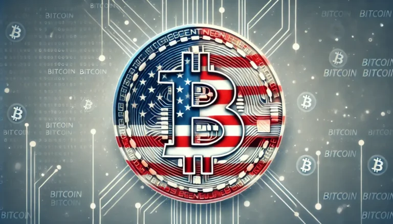 DALL·E-2025-01-24-08.42.05-A-digital-illustration-of-a-United-States-flag-incorporated-into-the-design-of-a-Bitcoin-symbol-creating-a-visual-fusion-that-represents-the-integrat